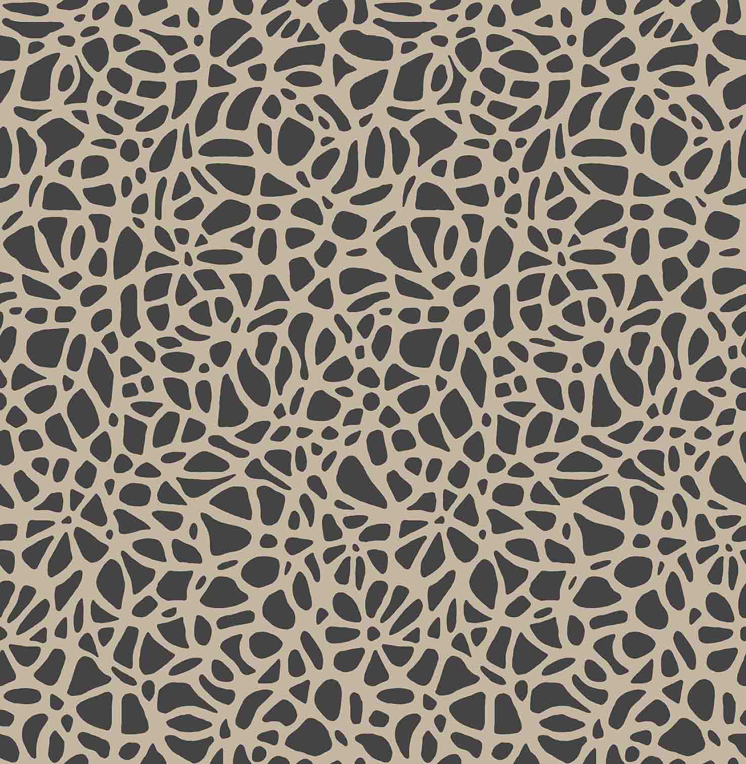 Обои 1838 Wallcoverings Aurora Pebble Jet 1804-121-01